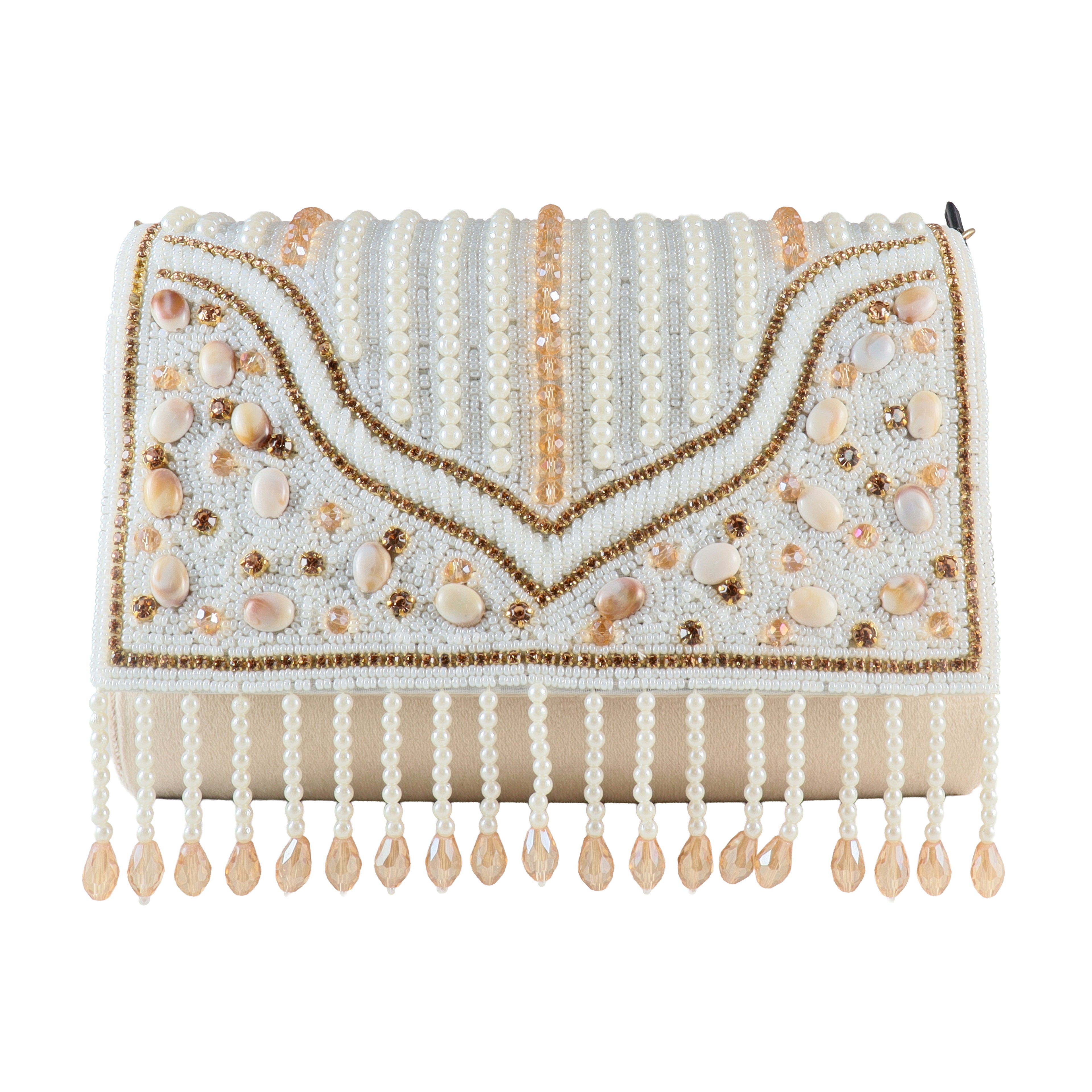 Ethereal Blooms Beaded Clutch – Handcrafted Artisanal Evening Bag