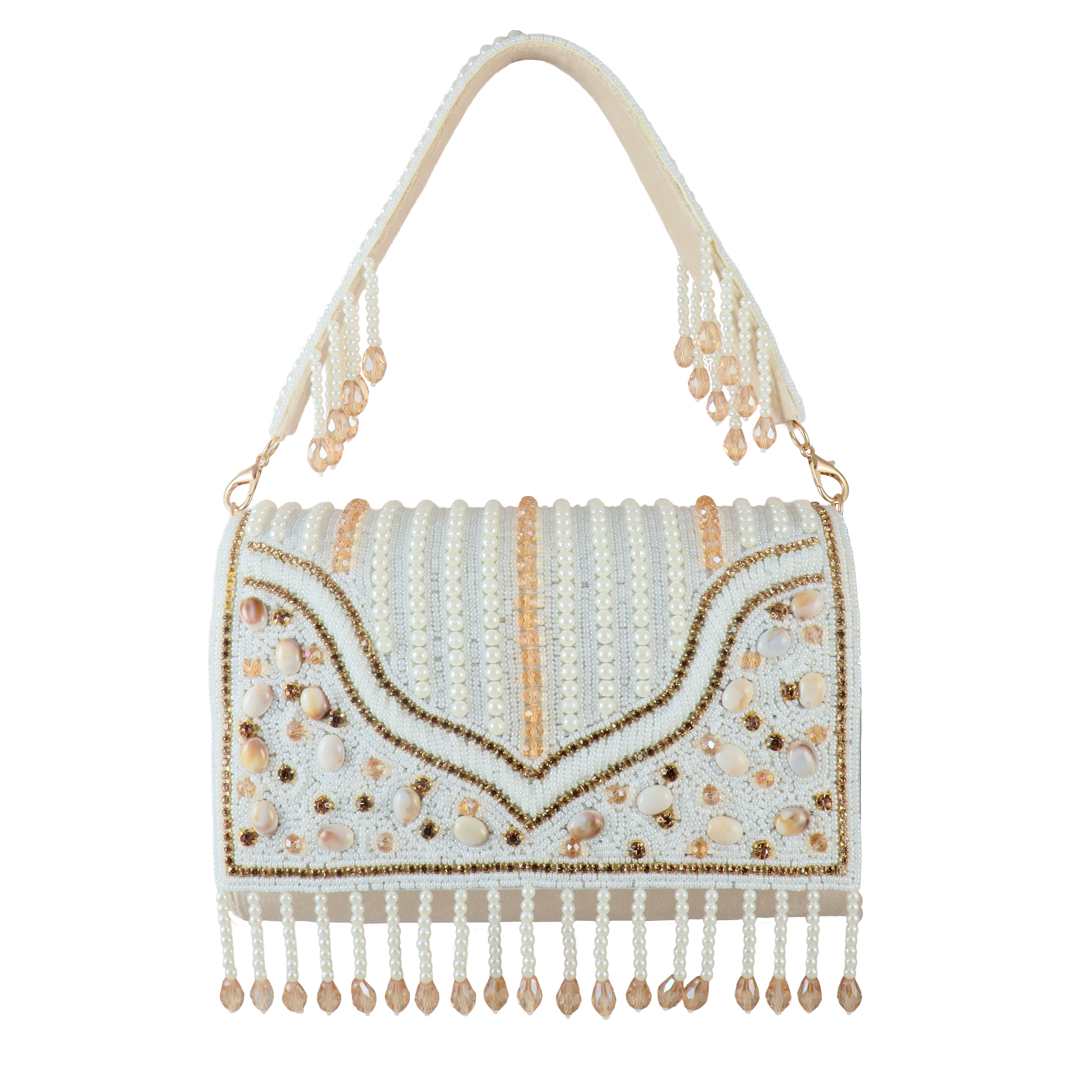 Ethereal Blooms Beaded Clutch – Handcrafted Artisanal Evening Bag