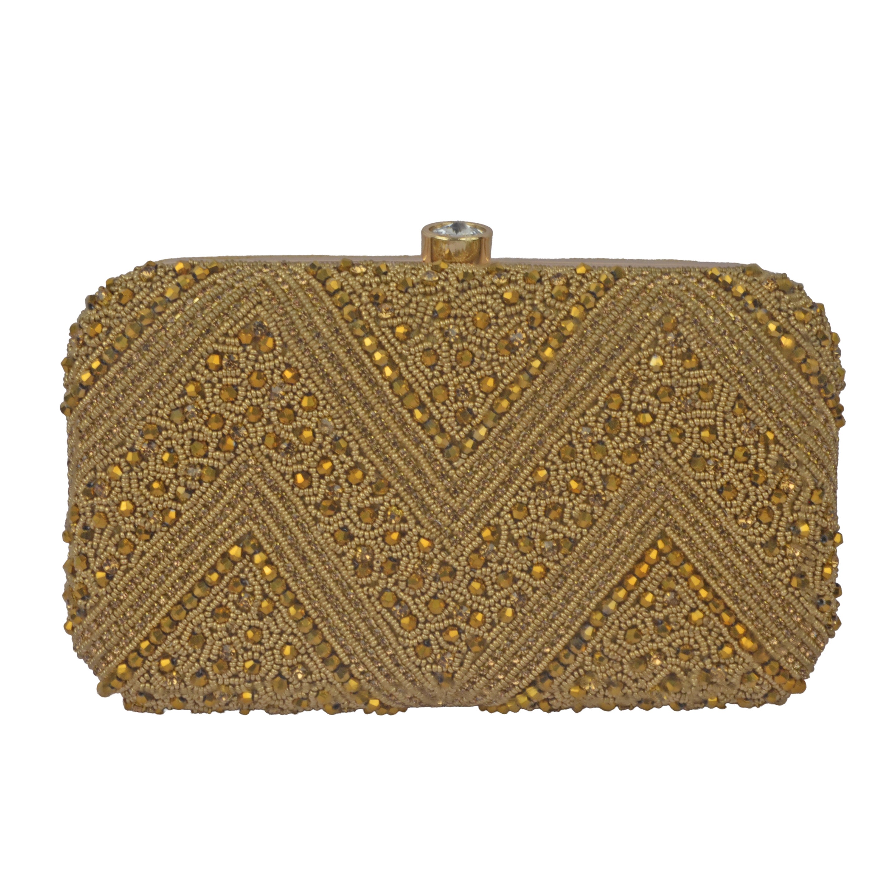 The Luminous Sunburst Pleated Evening Clutch
