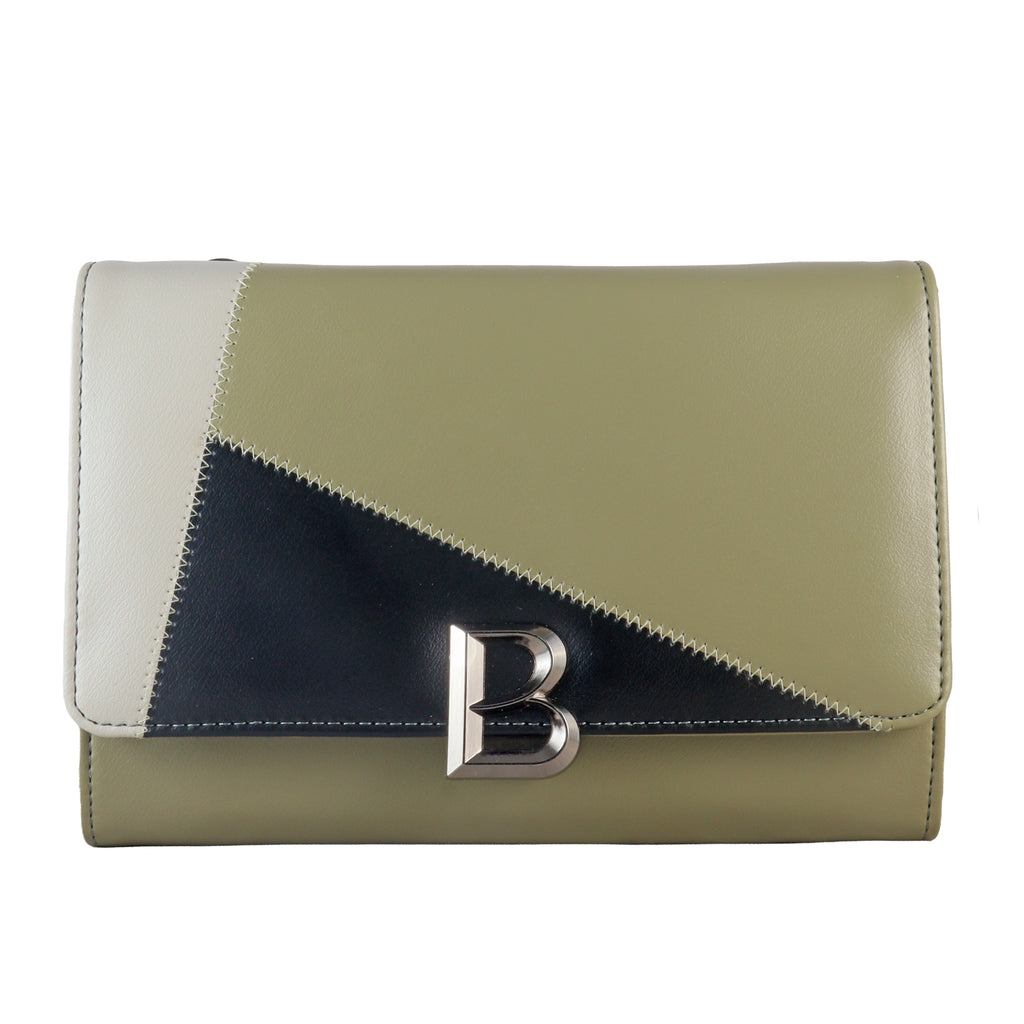 Retro Geo-Patchwork Crossbody Bag