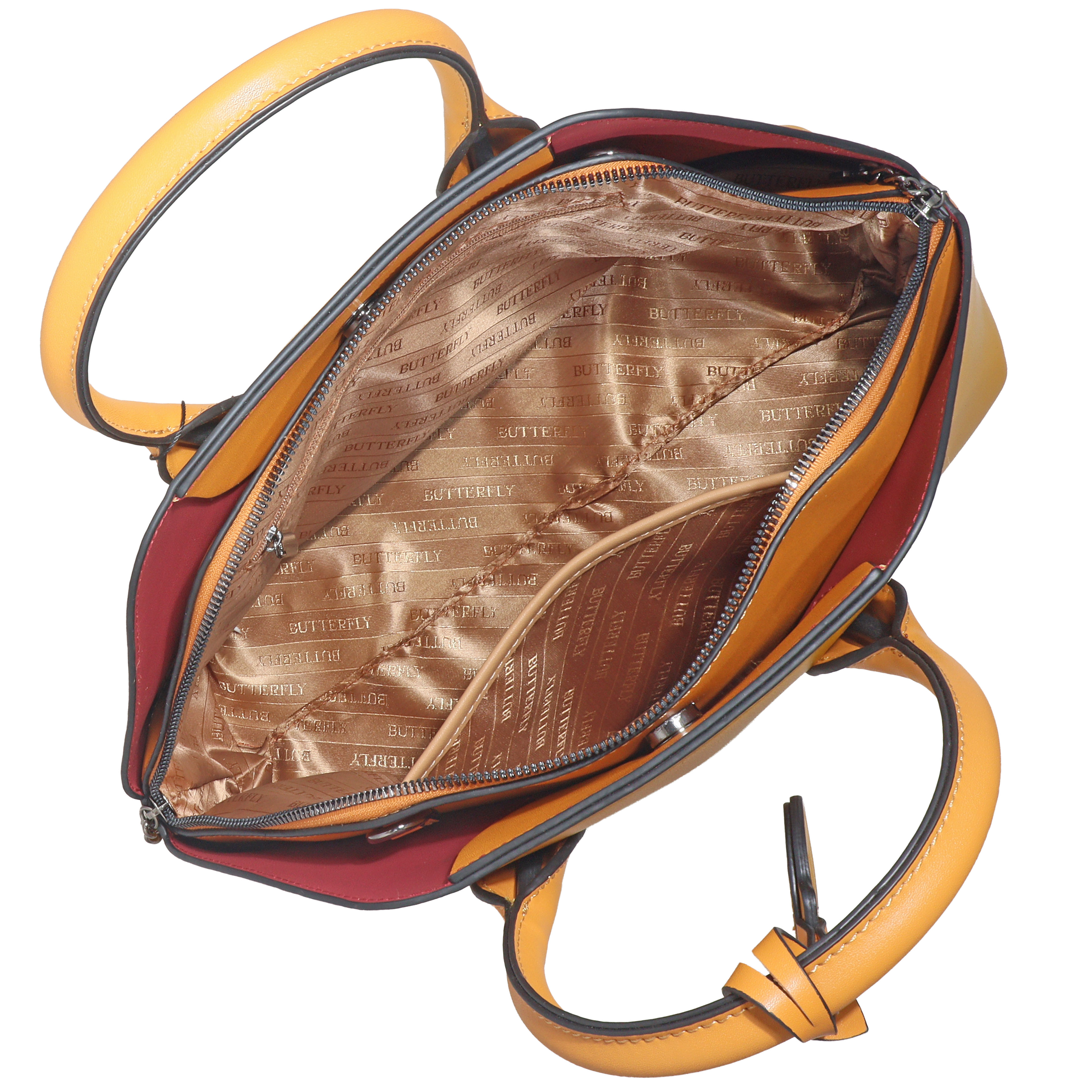 The Signature Butterfly Leather Tote – Chic & Versatile Handbag with Contrast Handles