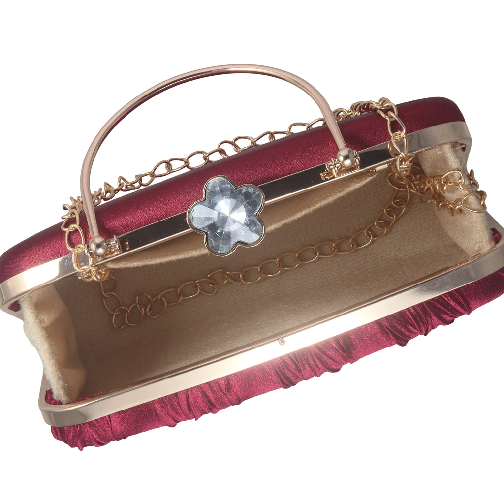 Structured Velvet Evening Clutch for Weddings & Formal Events