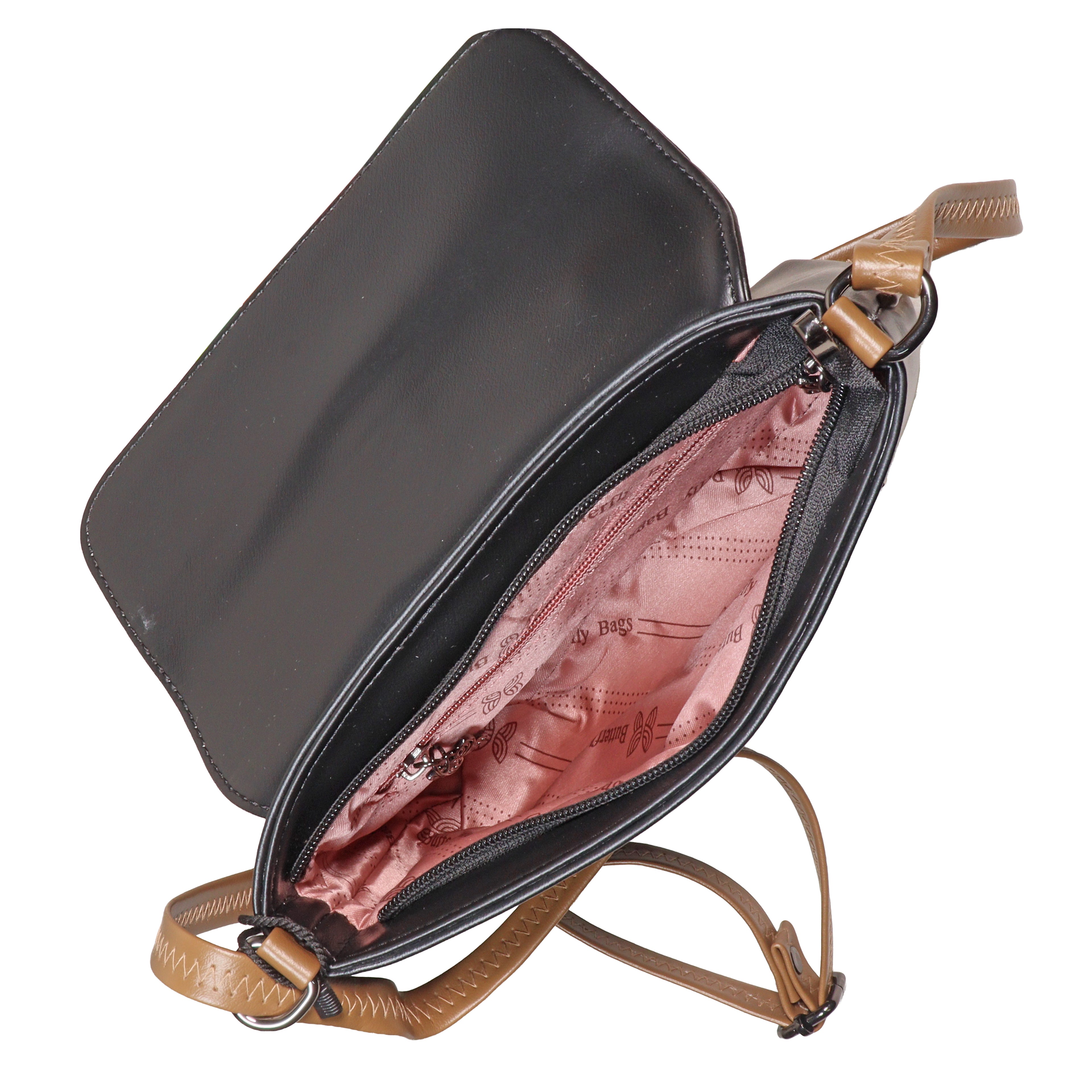 The Artisanal Duo-Tone Crossbody: Premium Vegan Leather Flap Bag
