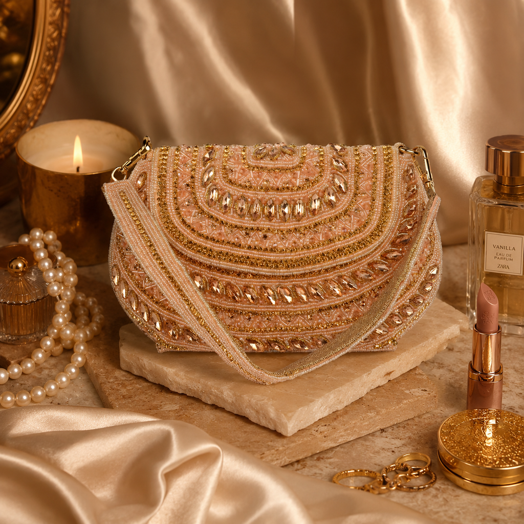 The Maya Crescent Tassel Handbag