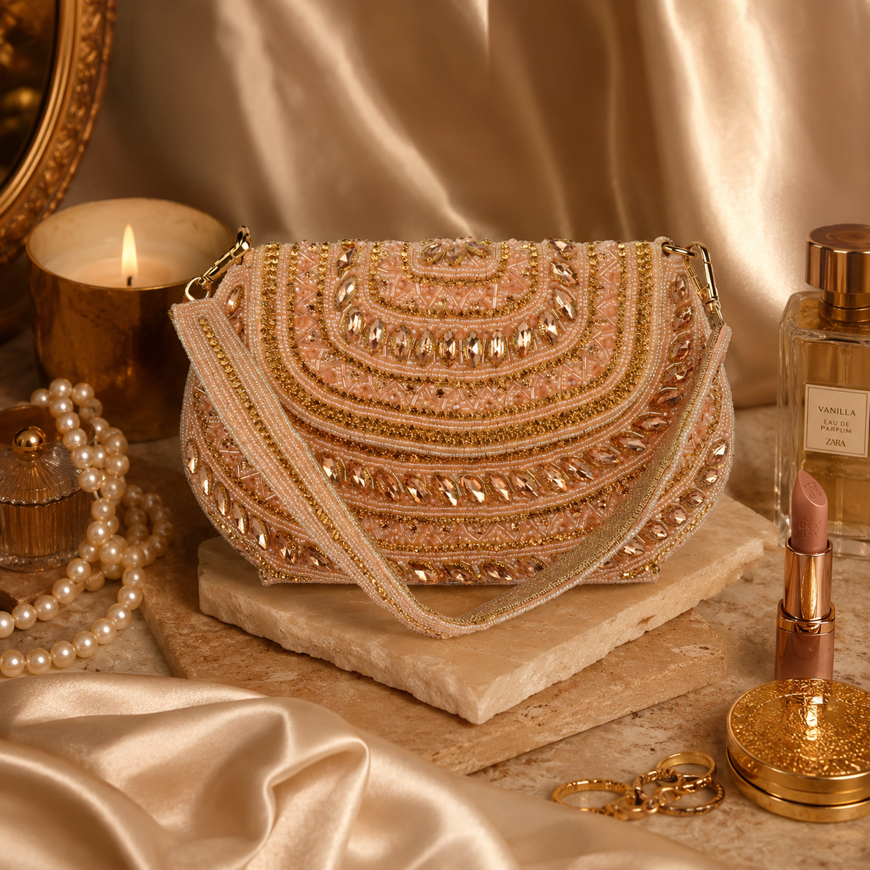 The Maya Crescent Tassel Handbag