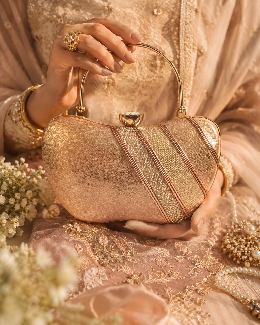 The Royal Crystal Blossom Clutch