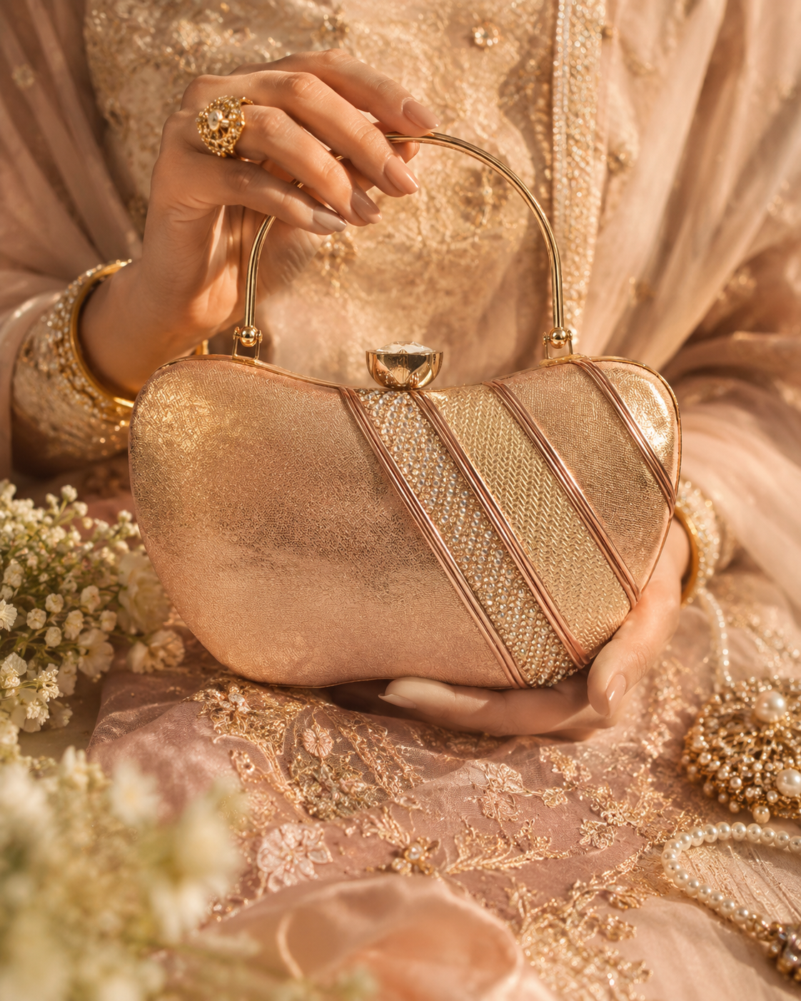 The Royal Crystal Blossom Clutch