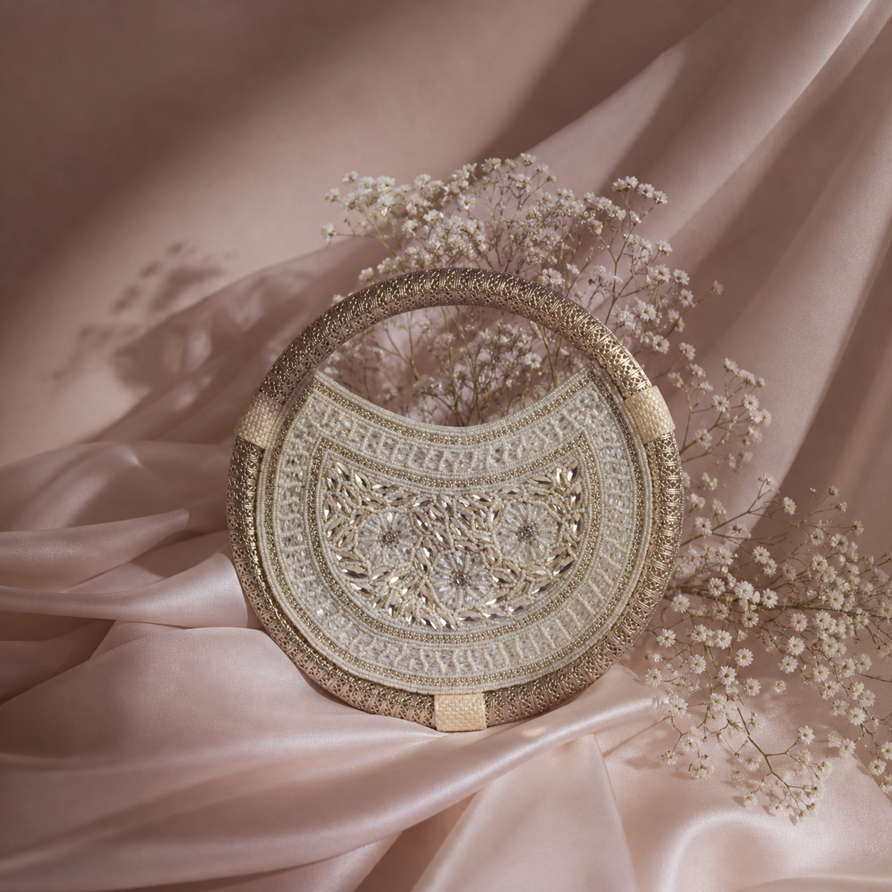 The Aura Crystal & Iridescent Evening Clutch