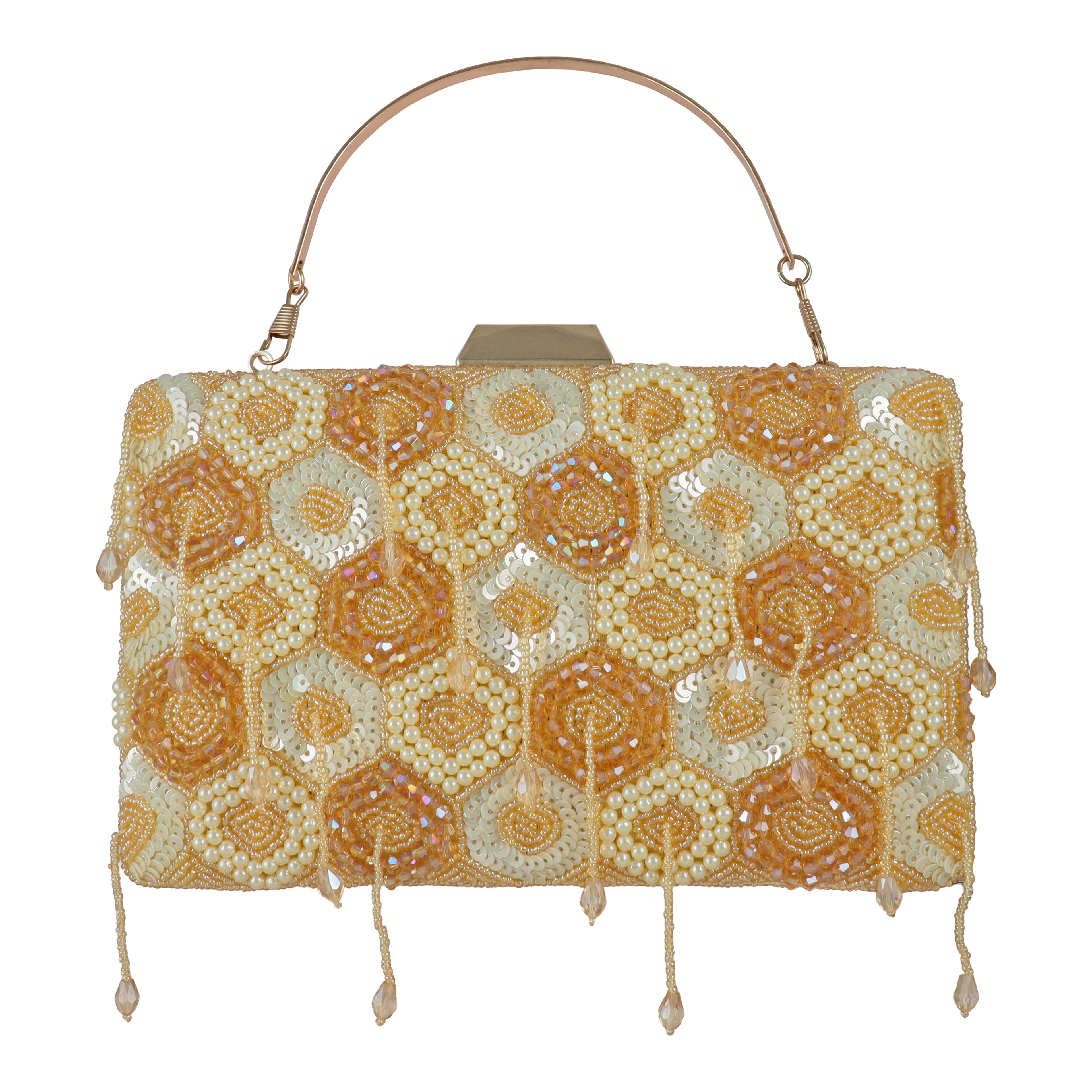 Festive Pearl Work Box Clutch for Party Wear