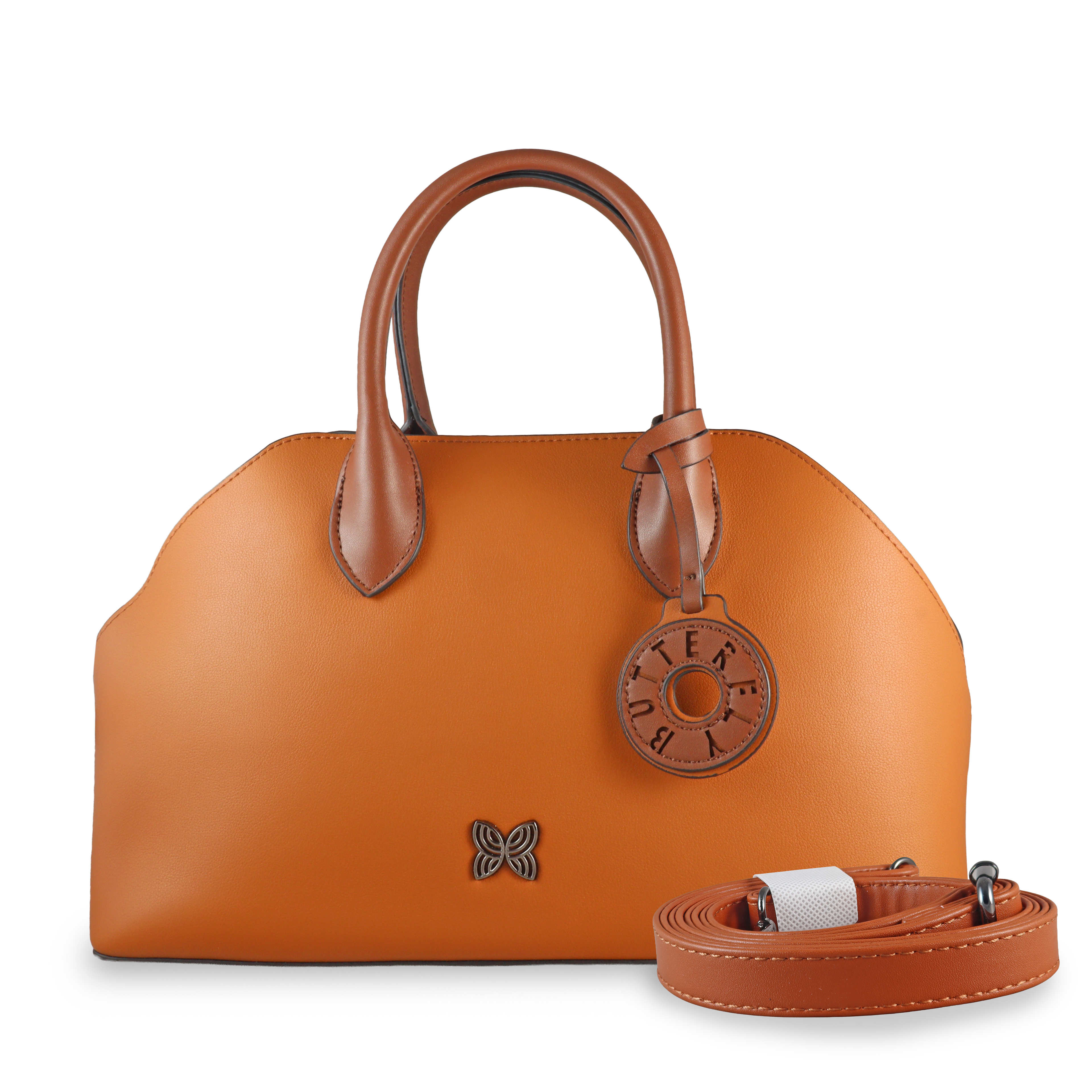 The Signature Butterfly Leather Tote – Chic & Versatile Handbag with Contrast Handles