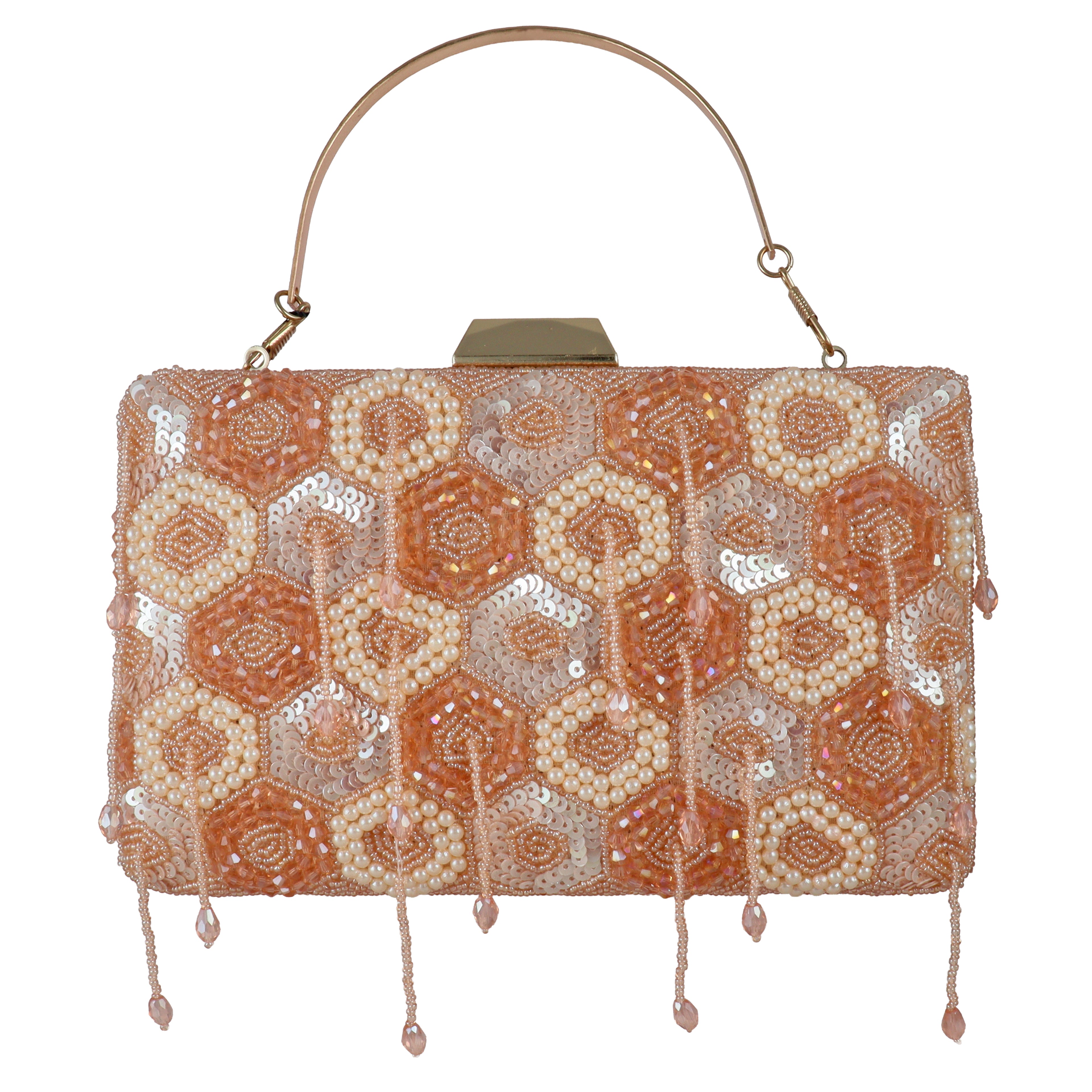 Festive Pearl Work Box Clutch for Party Wear