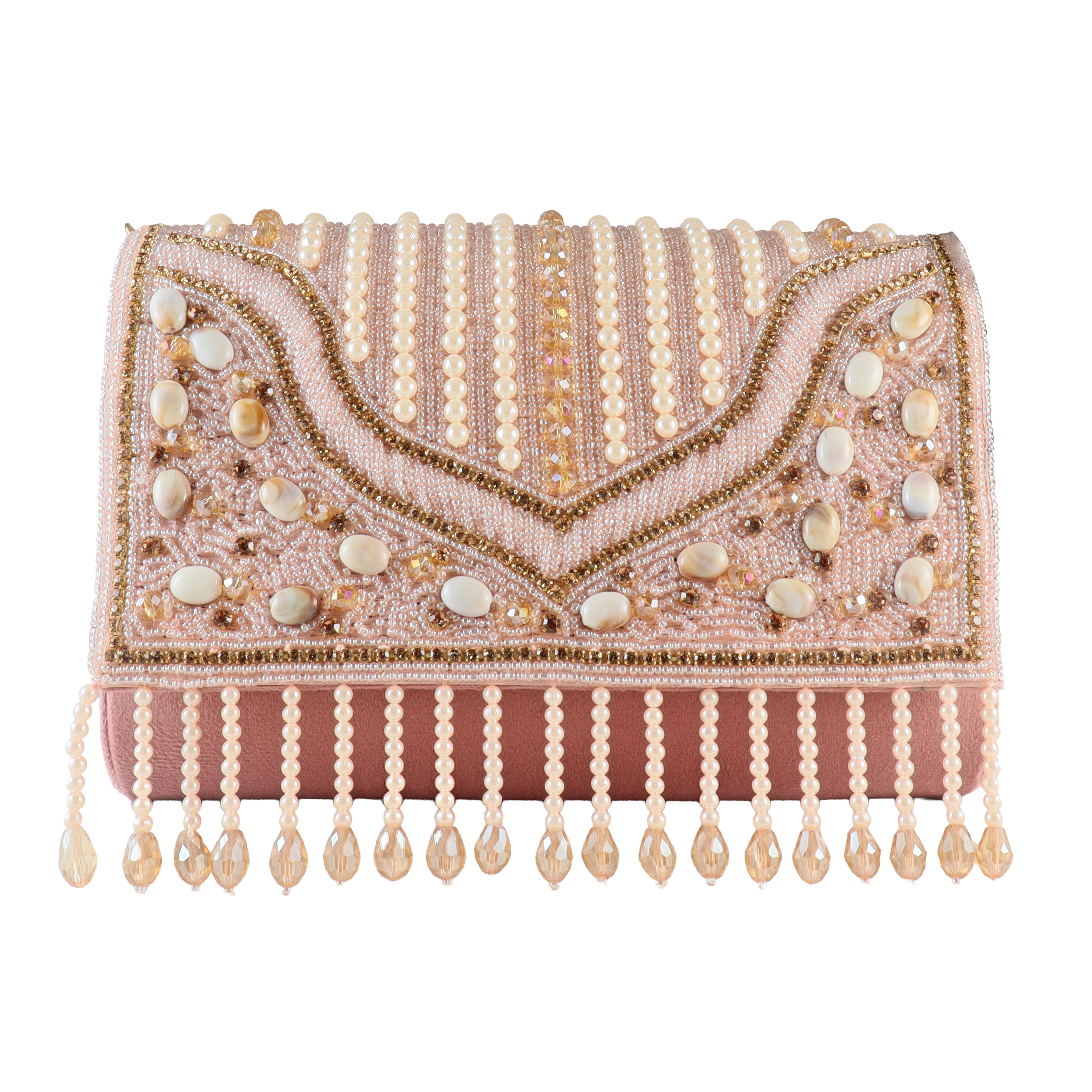 Ethereal Blooms Beaded Clutch – Handcrafted Artisanal Evening Bag