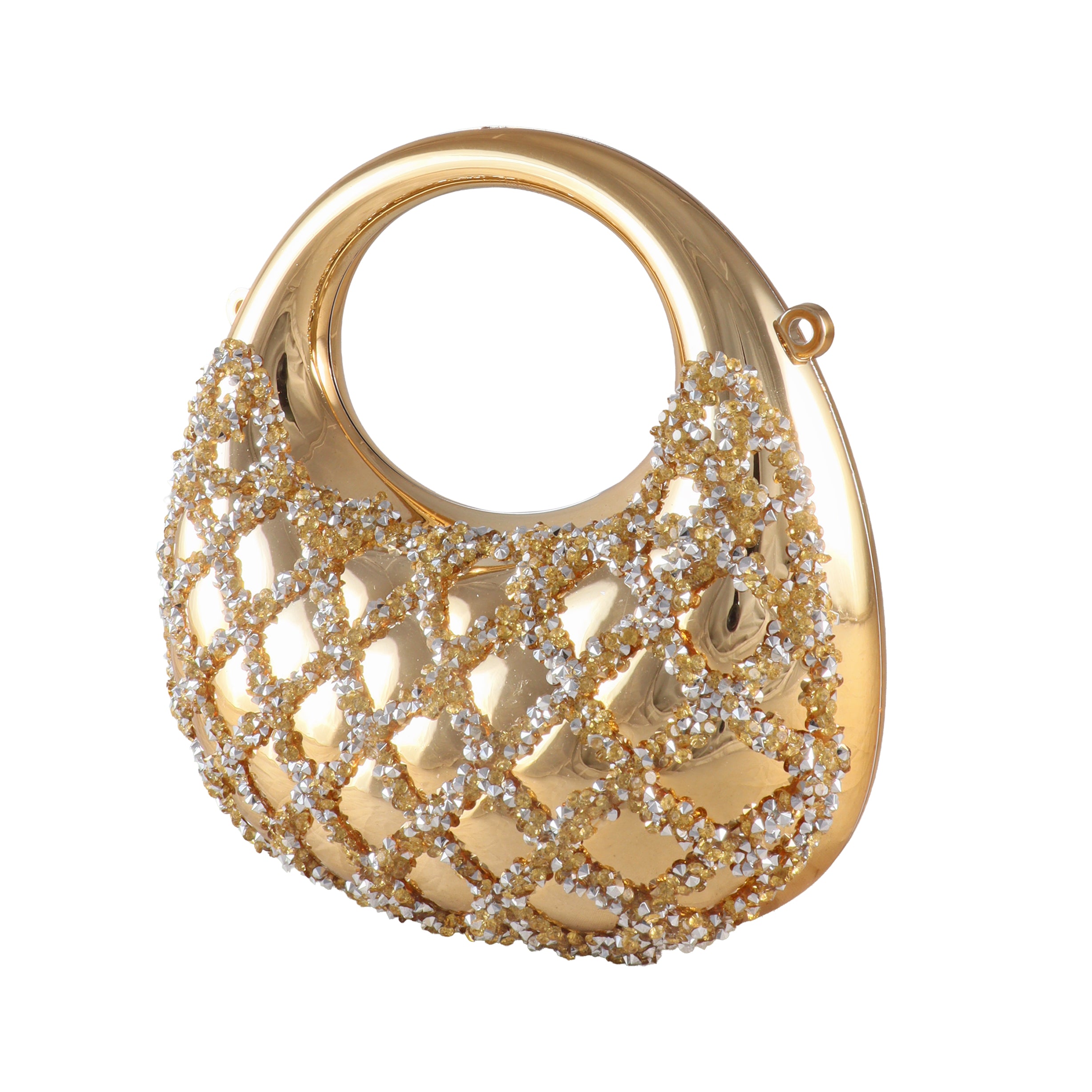 Elysian Lattice Crystal Top-Handle Clutch