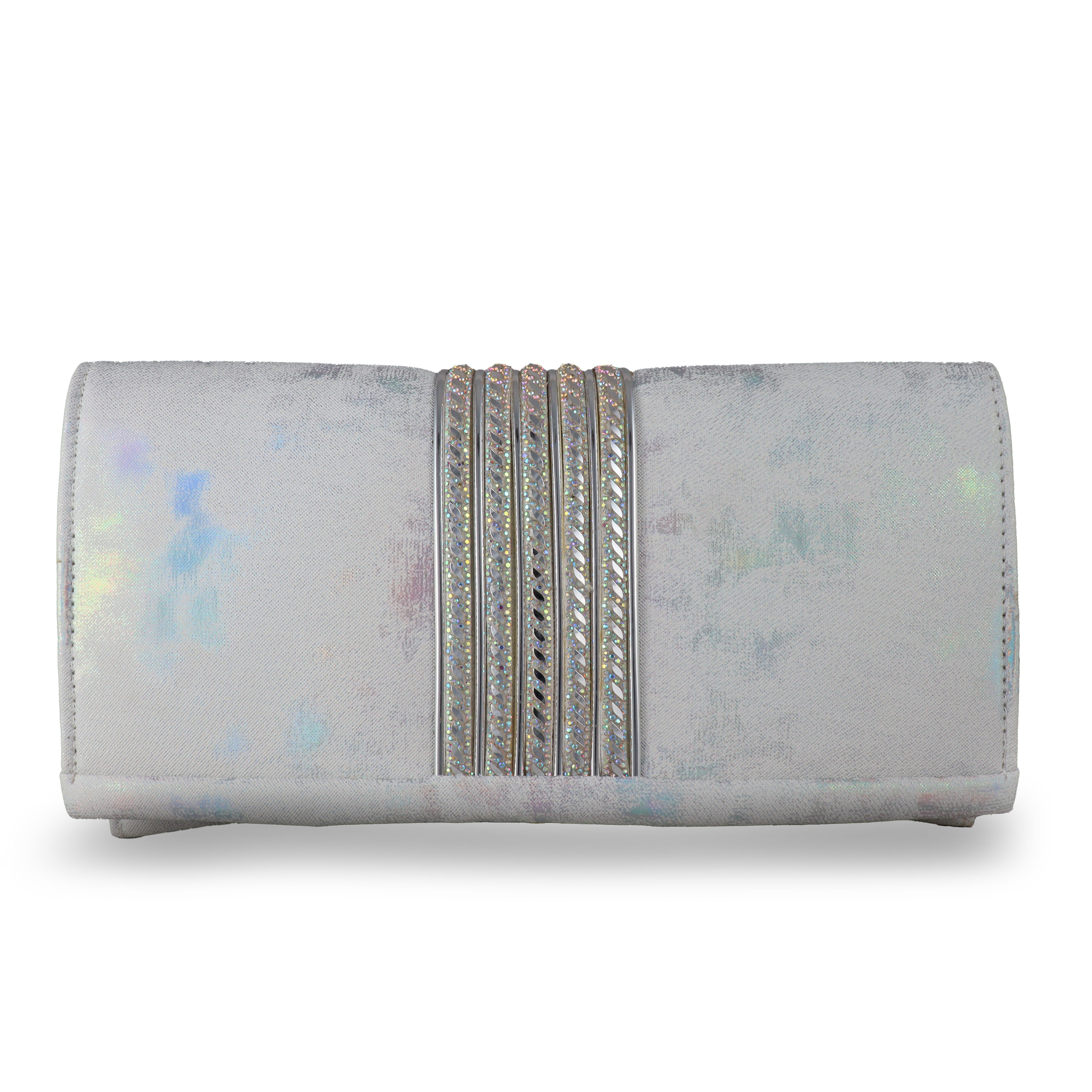 Textured Shimmer Party Clutch for Weddings & Evenings