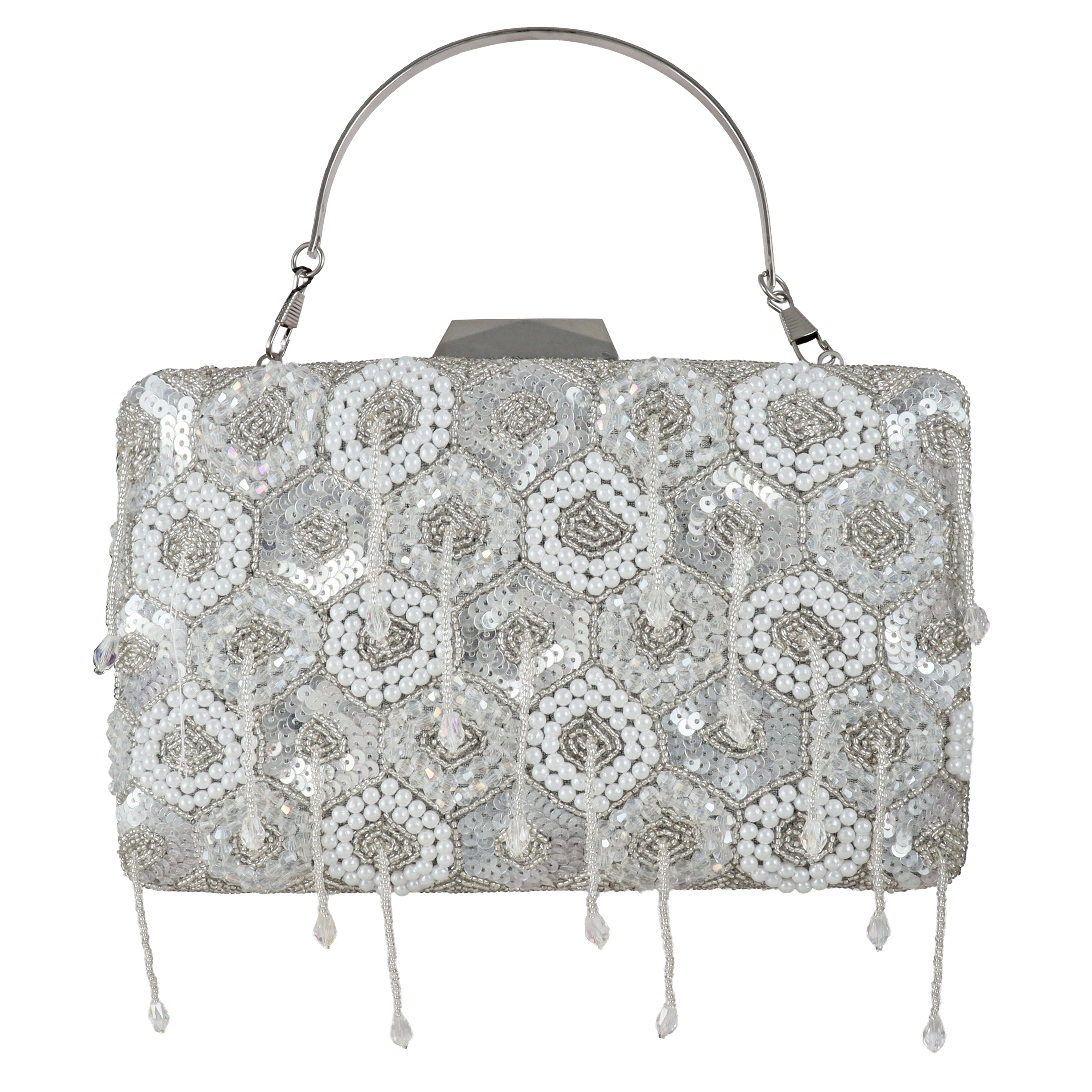 Festive Pearl Work Box Clutch for Party Wear