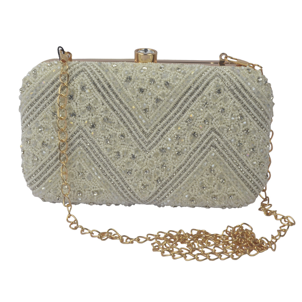 The Luminous Sunburst Pleated Evening Clutch