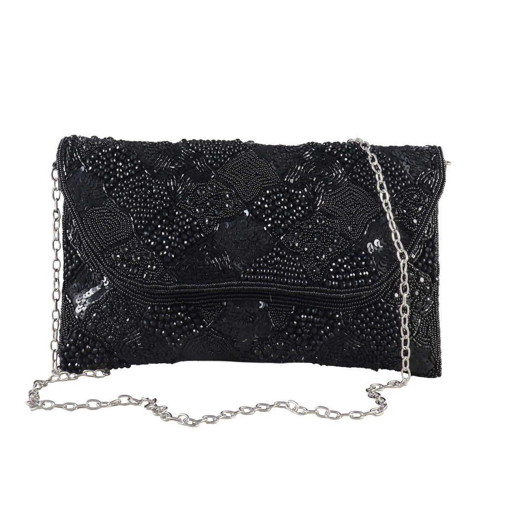 Seraphina Hand-Beaded Envelope Clutch