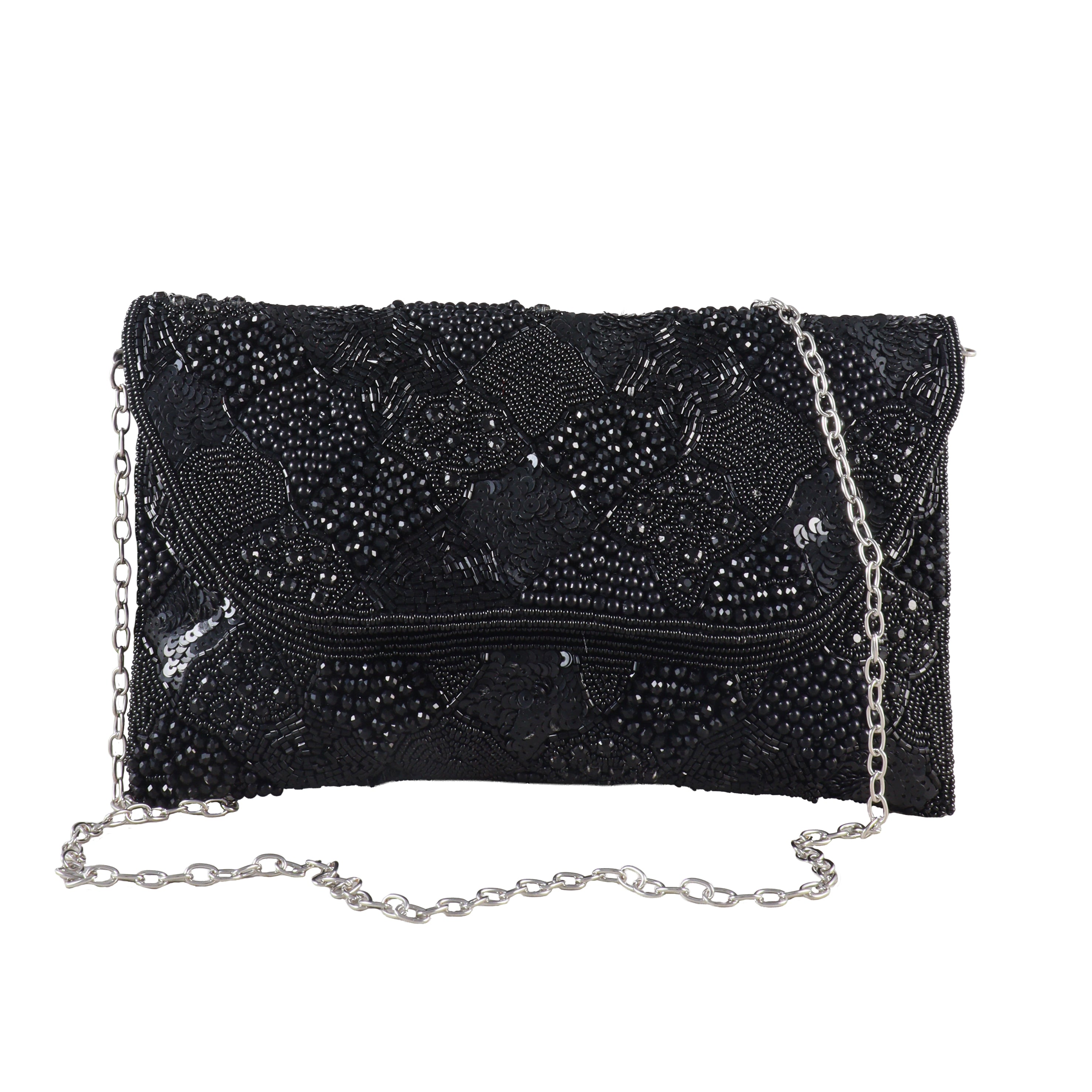 Seraphina Hand-Beaded Envelope Clutch